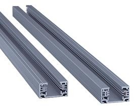 Ivela Spanningrail 1-Fase Rail 1000x35x18Mm Zilvergrijs Inclusief Aan en Eindstuk