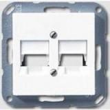 Jung As500 Afdekking Centraalplaat Isdn 2xrj45 Utp A569-2Nwe Crème