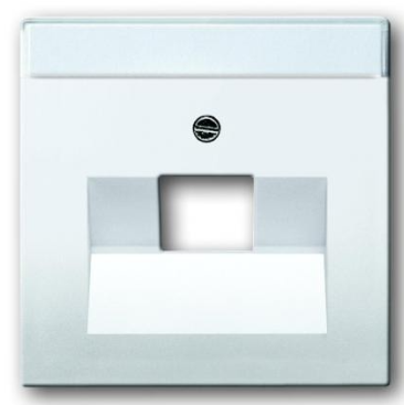 Busch-J Future Linear Centraalpl Datadoos 1Xrj45 F- Glans Wit 1803-84