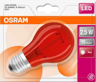 Osram Bls1 Led Star Standaardlamp 2-15W E27 Decor Rood Helder 45L