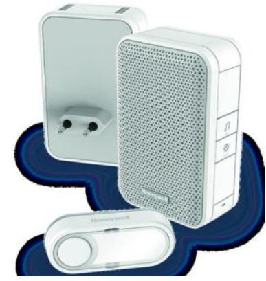 Honeywell Friedland DC311SP2 RF 3-Serie Plug-in 4-melodie deurbel horizontaal wit/wit