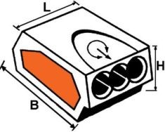 Klemko Lasklem Lasdop 3-Gaats Transparant 101682 Voor Ader 0.75 - 2.5 Mm