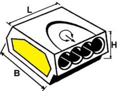Klemko Lasklem Lasdop 4-Gaats Transparant 101684 Voor Ader 0.75 - 2.5 Mm