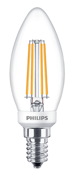 Philips Filament Classic Kaarslamp Helder 5w- 40w 2700K 70982500