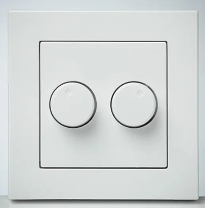 Ionled Dimmerknop DUO echt wit voor tweelichtsdimmer