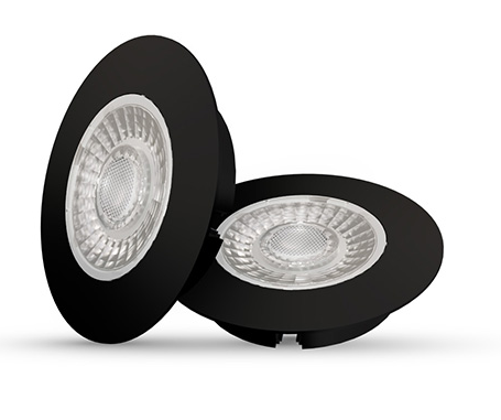 Interlight LED Cabiled Meubelspot dimbaar SET 2x4W 2.700K Zwart Ip44