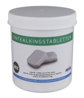 Fevik Ontkalkingsstabletten voor Koffiezetapparaten 30St in Potje 5545