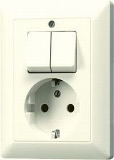 Jung As500 Inbouw Basiselement Combi Wcd Ra Serie As5575Eu Crème Op 1 Steen