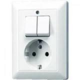Jung As500 Inbouw Basiselement Combi Wcd Ra Serie As5575Euww Echt Wit Op 1 Steen