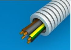Installatiebuis Flexibel Pvc Pijp 58 16Mm Crème Bedraad 5Aderig 100Mtr