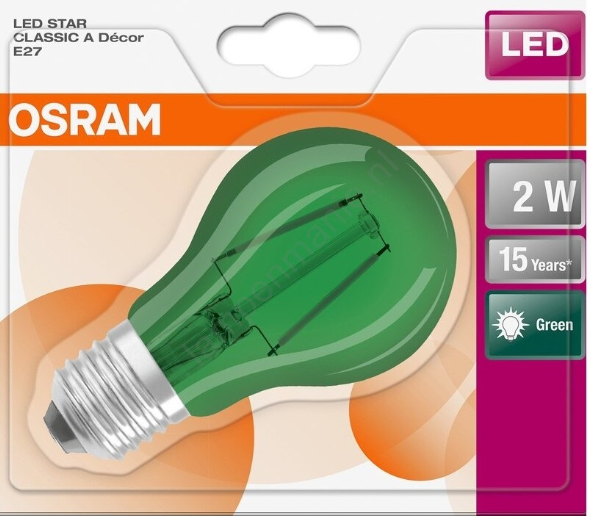 Osram Bls1 Led Star Standaardlamp 2-15W E27 Decor Groen Helder 45L