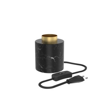 Calex Arm. Tafellamp E27 Snoer/ Schak 1.80Mtr Rond Marmer 3001000600