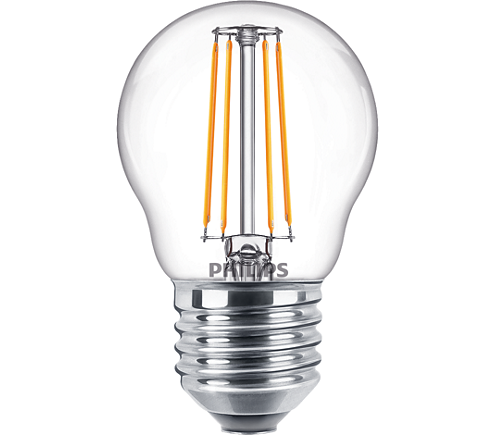 Philips Classic Led Kogellamp E27 4.3- 40W 827 2700K Helder No-Dim 34732800 glas