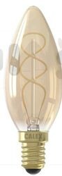 Calex LED Volglas Flex Fila Kaarslamp 4W 136L E14 B35 Goud 1800K Dim 1