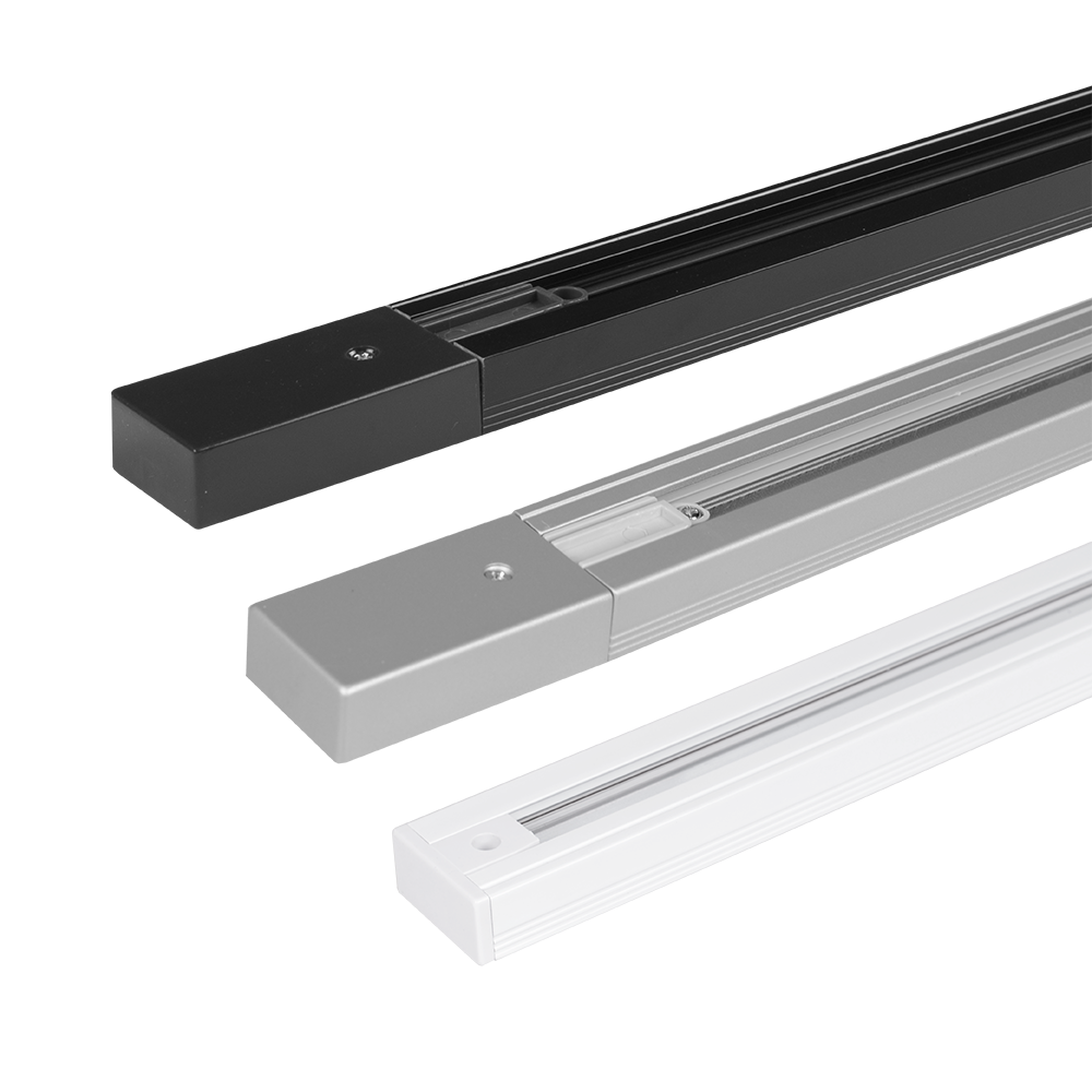 Ivela Spanningrail 1-fase 3000x35x18mm Zwart inc. aan/eindstuk