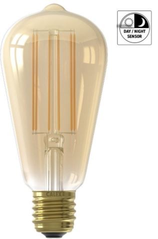 Calex Led 421700 Rustiek Sensor 4W- 40W 400L E27 2100k Licht Donker