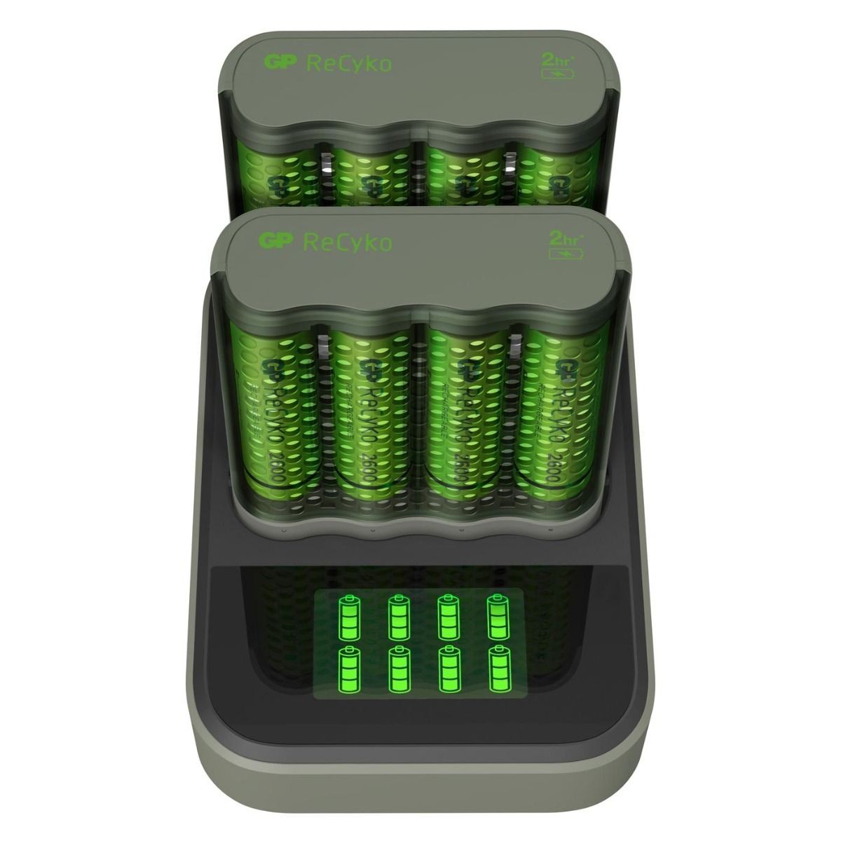 G.P Oplader USB M451 8XAA 2600MAH ReCyko Dockingstation