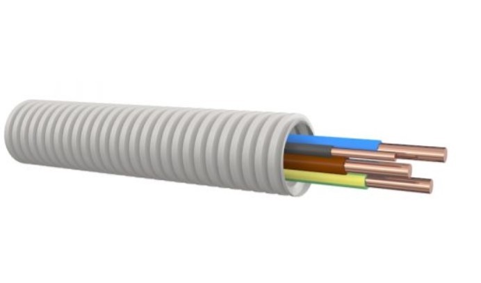 Installatiebuis Flex Buis Bedraad Grijs 3x2.5 + 1x1.5 16mm 100M
