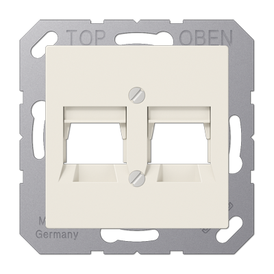 Jung As500 Afdekking Centraalplaat Isdn 2xrj45 Utp A569-2Npand Crème