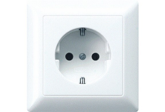 Jung AS500 wandcontactdoos RA 1V KV Wit AS1520NKIWW