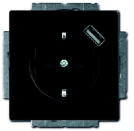 Busch/J Future Linear WCD Ra 1-V Kv Met Usb Mat Zwart 20 EUCBUSB-885