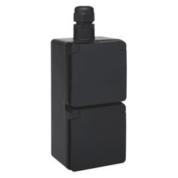 Niko New Hydro Wandcontactdoos Opbouw 2V Vert Zwart 761-37842
