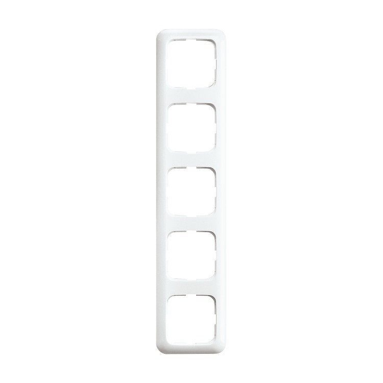 Busch-J Afdek 5-V Afdekraam 2515-214 Echt Wit
