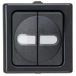 Kopp BLUE Electric Waterdicht WD Serie schakelaar Opb Antraciet Zwart