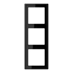 Jung Ls990 Afdek 3-V Afdekraam LS983SW Grafiet Zwart Glans
