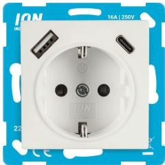 ION-Ind WCD RA USB A+ C Aanraakbev V1/J1 Mat Wit Alpin 10.30.0415