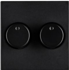 ION-Ind Afdek Dimmerknop Duo V1/J1 Mat Zwart 20.30.0416