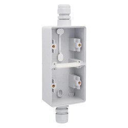 Niko New Hydro Grijs Kader Opb. 2V Vert 2xWartel Boven-Onder 700-84261