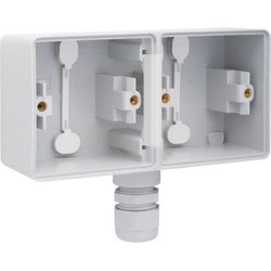 Niko New Hydro Grijs Kader Opb. 2V Hor. 1xWartel Boven/Beneden 700-848
