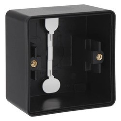 Niko New Hydro Zwart Opbouwdoos 1-V 2x Soepele Ingangen 761-83101