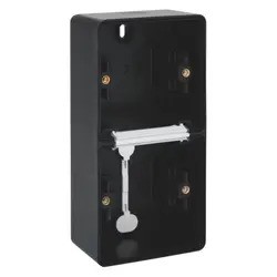 Niko New Hydro Zwart Opbouwdoos 2-V 2x Soepele Ingangen 761-83201