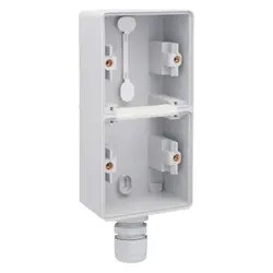 Niko New Hydro Grijs Opbouwdoos 2-V Verticaal 1x Wartel 700-84251