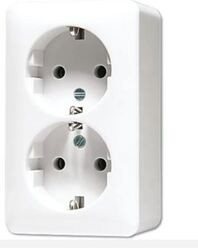 JUNG AP600 Echt Wit Opbouw R.A. 2-V WCD 6020AWW