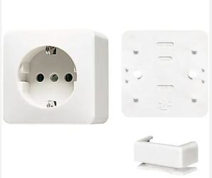 JUNG AP600 Echt Wit Opbouw R.A. 1-V WCD B620AWW bodemplaat invoerstuk