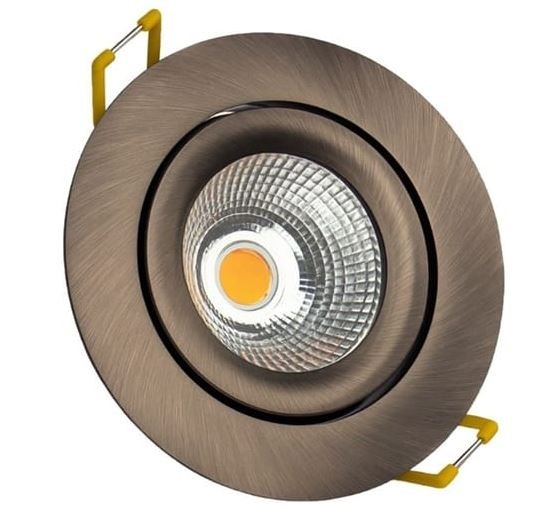 LED Inbouw Spot Wentel Rond Gunmetal Thin RVS 70mm gatmaat 82mm buitenm 5/7W 3CCT/DTW 136-802