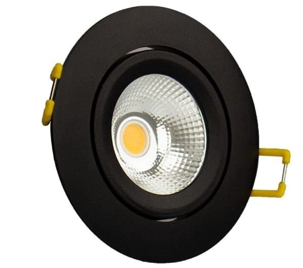 LED Inbouw Spot Wentel Zwart Thin 70mm gatmaat 82mm buitenmaat Rond 5/7W 3CCT/DTW 136-801