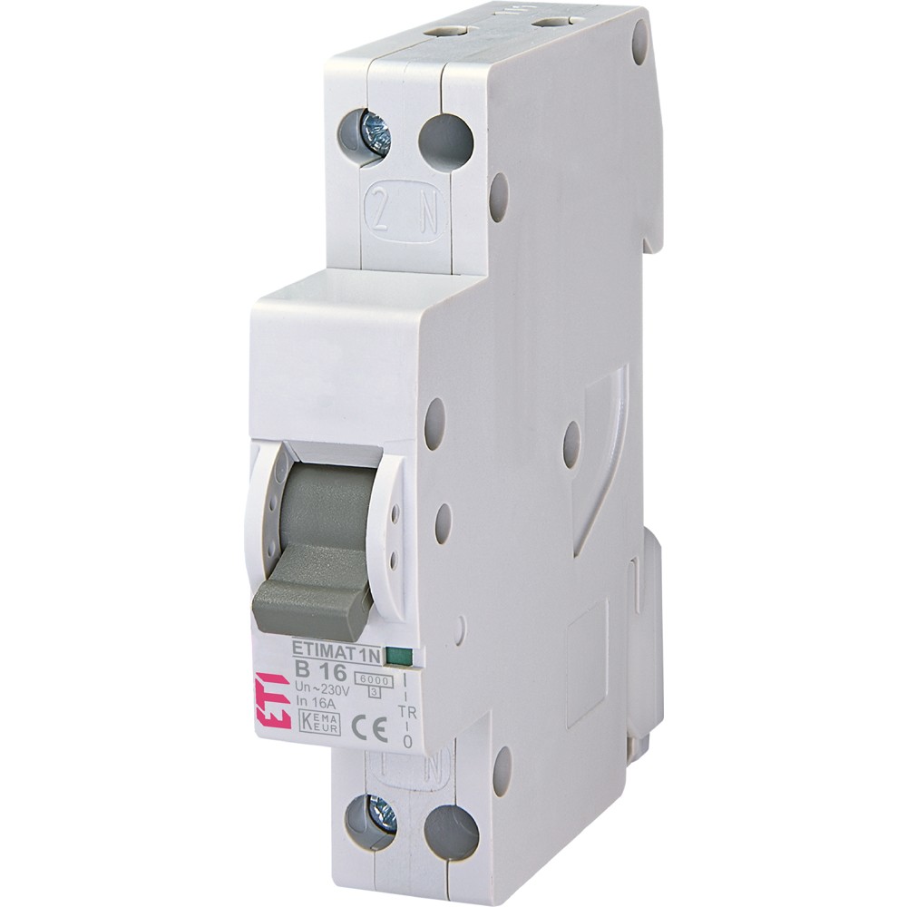 Eti Etimat10 Installatie Automaat 16A B-Kar 1-Fase+N 1-P 002191104 433000204 1 Module Breed 18mm
