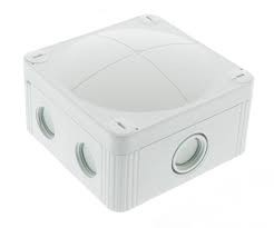 Kabeldoos Wiska Combi 407/SDK5 Grijs met 5v lasdoppen M20 IP66 95x95