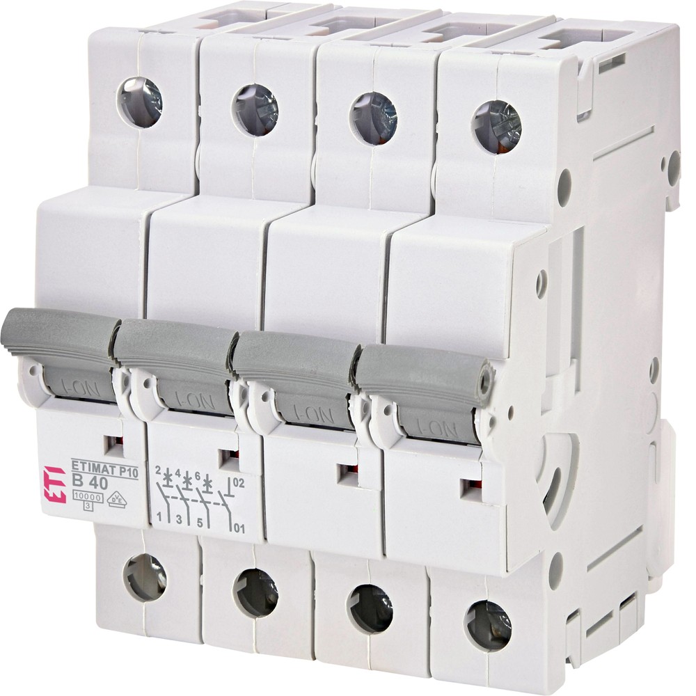 Eti Etimat10 Installatie Automaat 40A 3-Fase+Nul B-Kar 4Mod.Din 400V