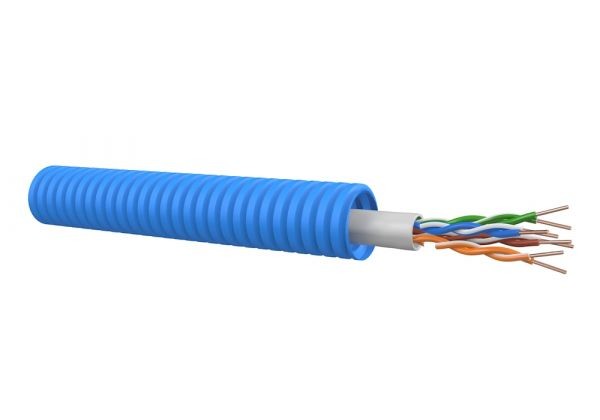 Installatiebuis Flex Buis Bedraad Grijs UTP CAT 5E 16mm 100M