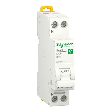 Schneider Installatieautomaat 1-Fase 16A B16 B-Kar 1P+N 6kA R9P09616
