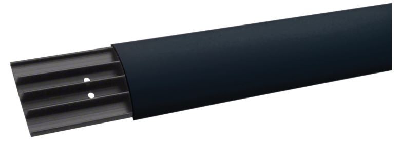 Hager Vloerkanaal 11X41Mm Zwart 2.0Mtr Vloergoot