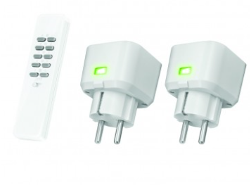 Klikaan Klikuit Set ACC2-250R 2 x Compacte Stopcontact Dimmer Inc Afst