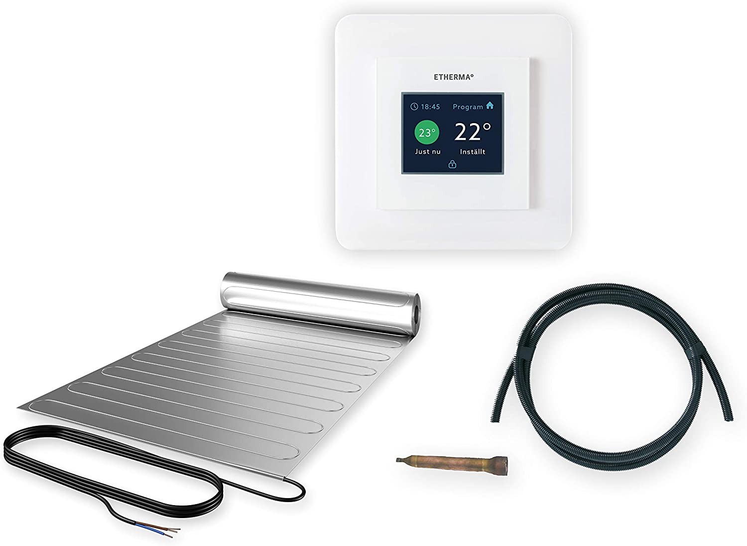 Etherma Vloerverwarmingset voor laminaat eTOUCH eco 1m² 120W 36607
