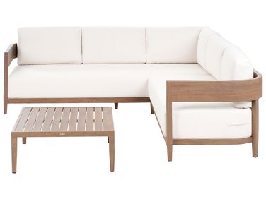 Tuin hoekloungeset met tafel 5-zits SAMPIERI linkszijdig Metaal Bruin
