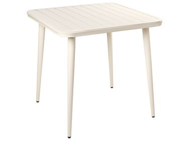Garden Dining Table NATURNO 80 cm 80 cm Metal Light Beige